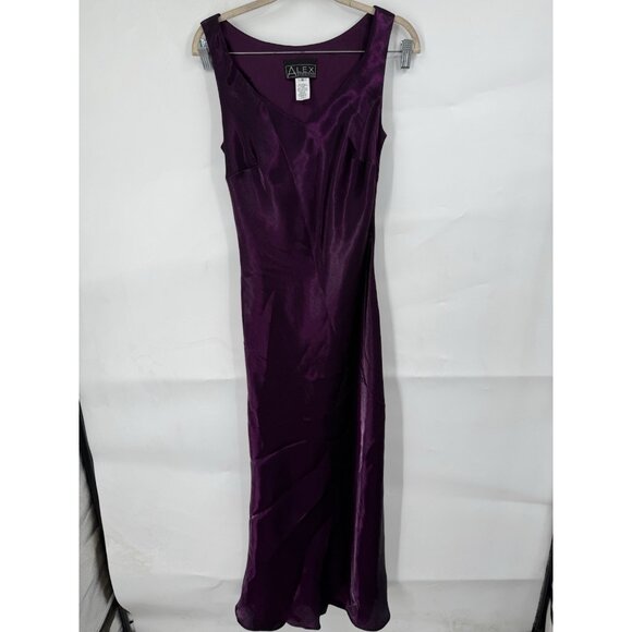 Alex Evenings Maxi Dress Women 6 Purple Mother Of The Bride Wedding Guest Glam - Picture 1 of 7